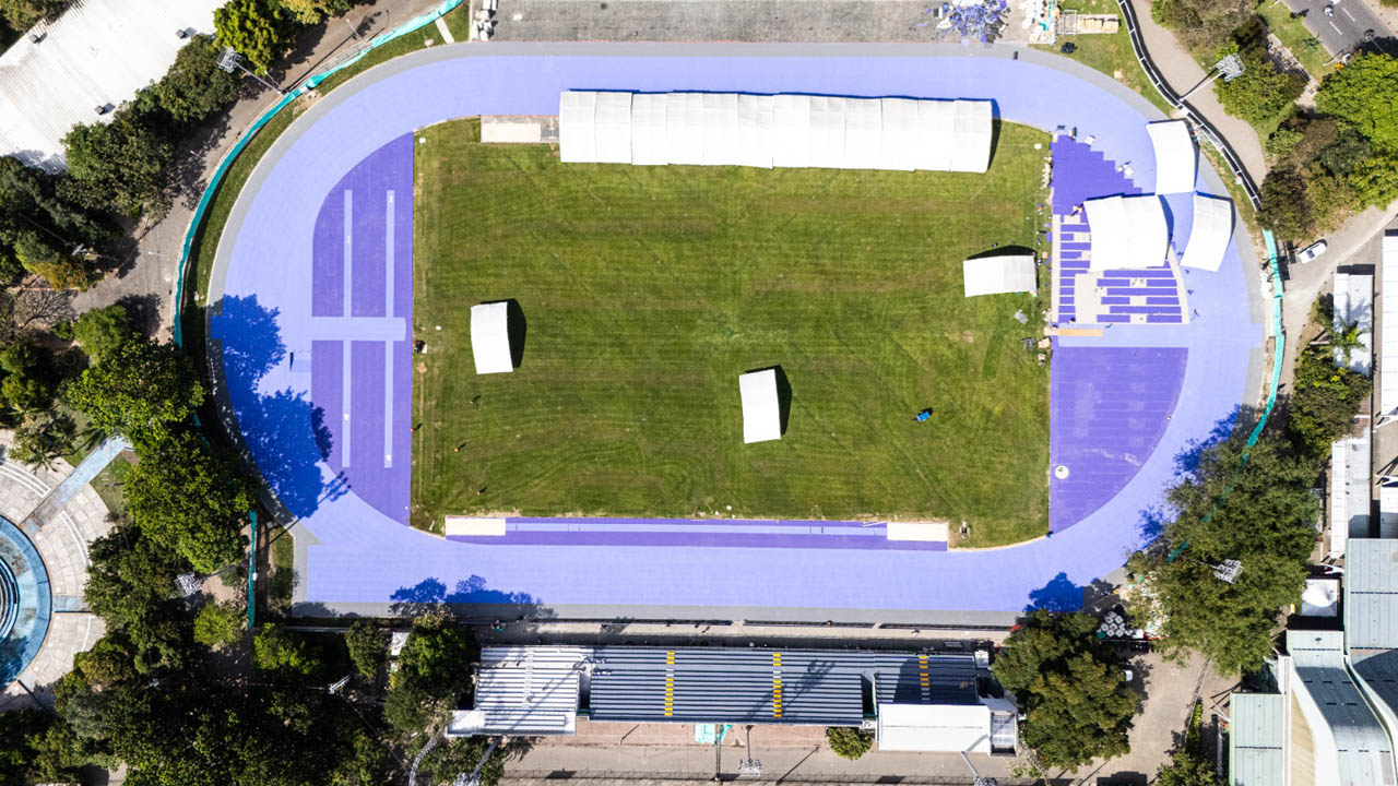 Imagen panorámica del Estadio de Atletismo Alfonso Galvis Duque