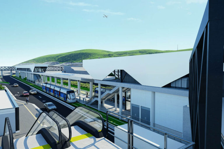Imagen render del metro de la 80