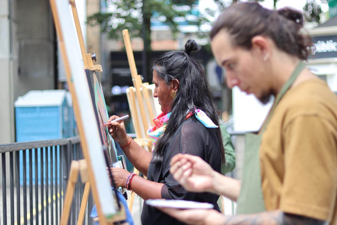 Imagen de artistas pintando