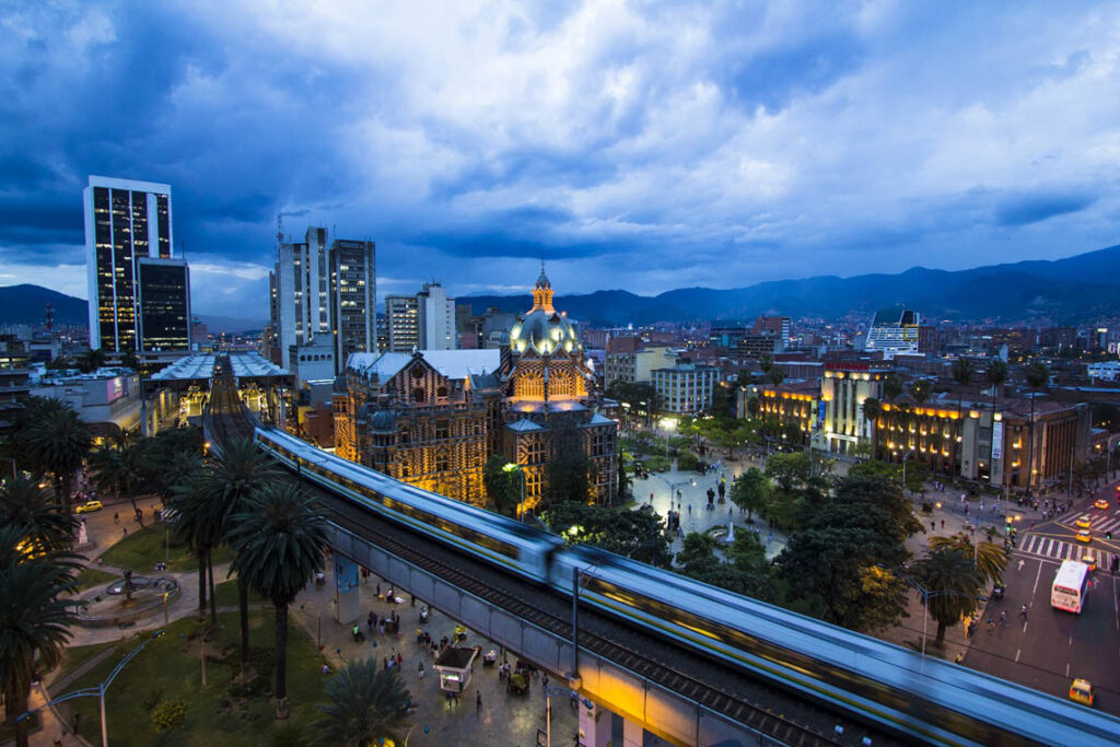 Imagen panorámica de Medellín