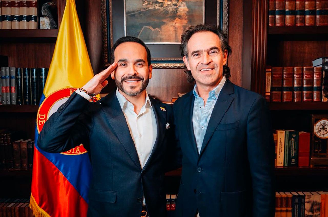 Imagen presidente Abelardo De La Espriella y el alcalde Federico Gutiérrez