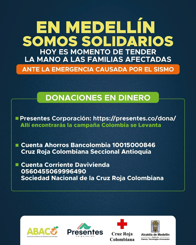 Imagen donaciones para enviar desde Medellín a las comunidades afectadas por el sismo (10)