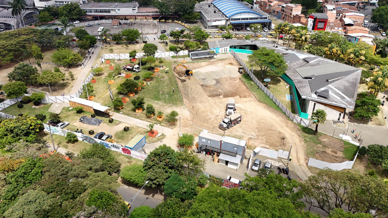 Imagen panorámica de construcción Recreo Cultural Guayabal
