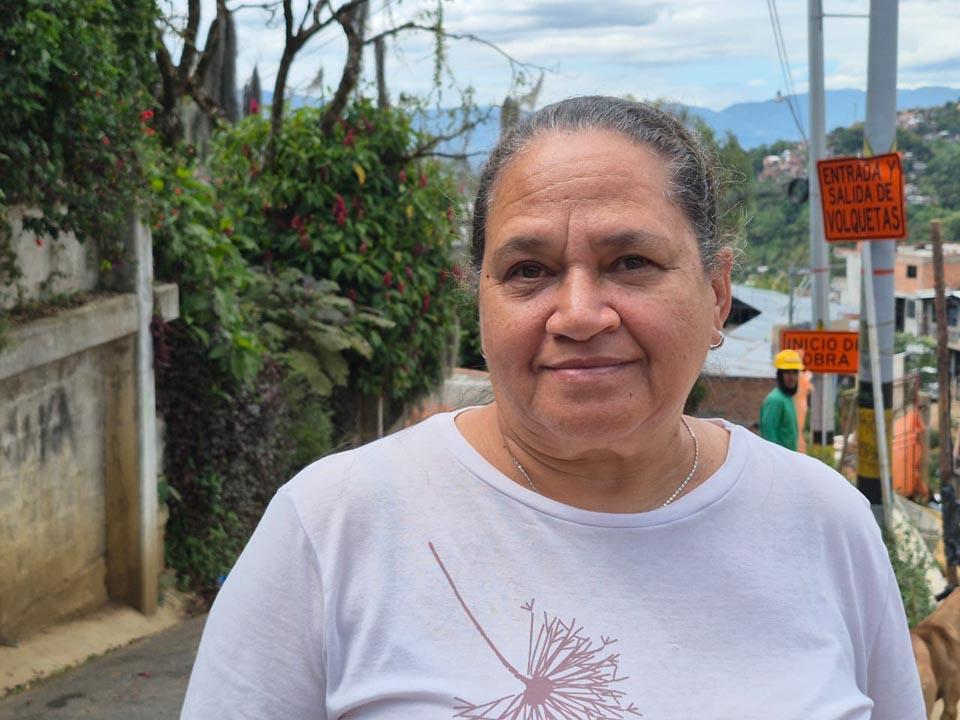 Claudia Areiza, habitante de San Cristóbal.