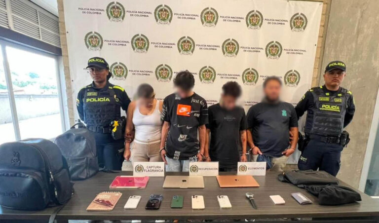 Imagen de personas capturas por la policía