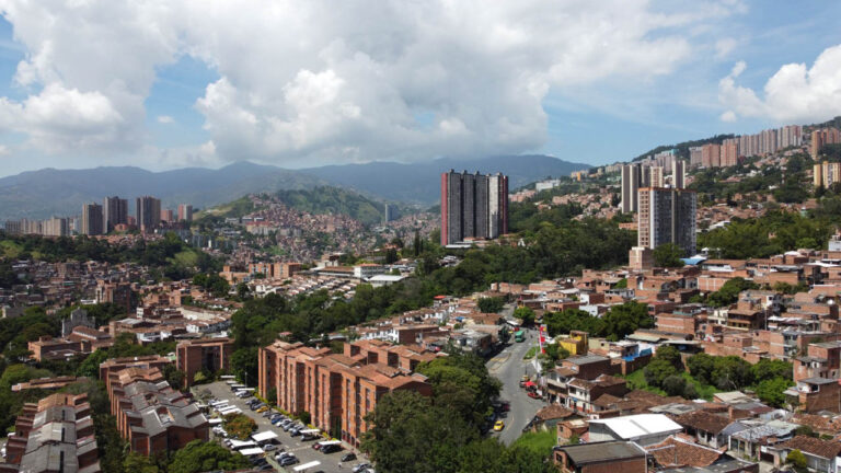 Imagen panorámica de Medellín