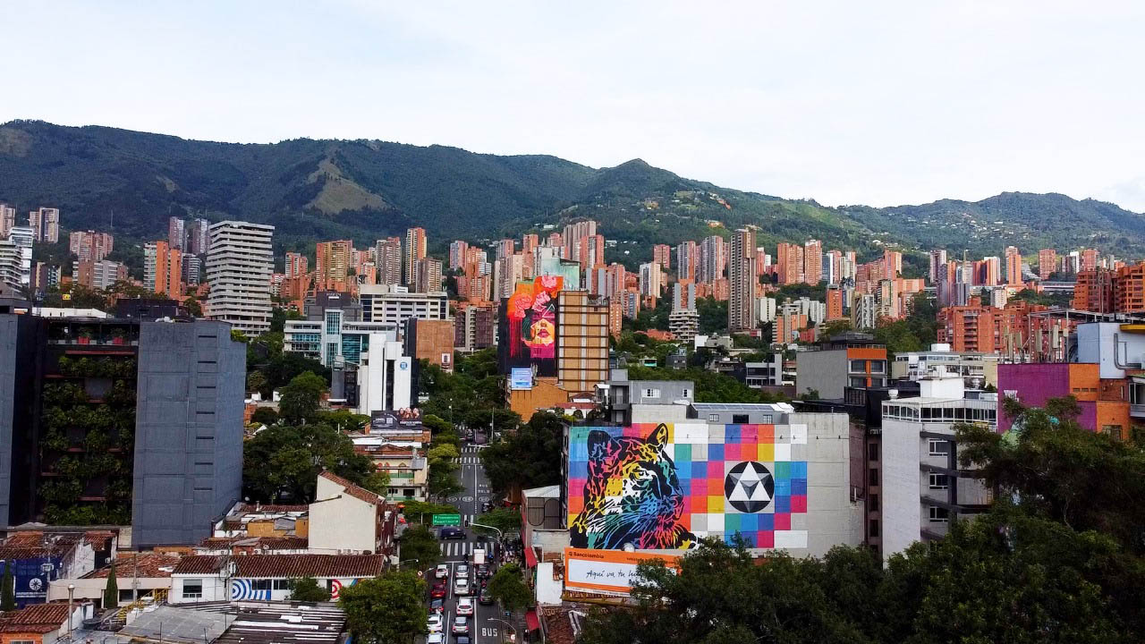 Imagen panorámica de Medellín