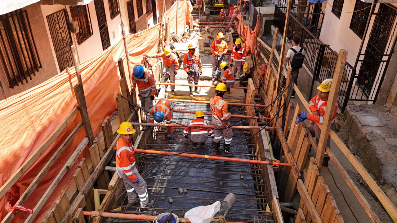 Imagen obras en la quebrada La Mansión (1)