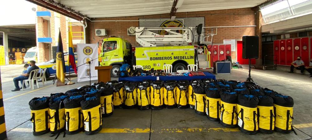 Nuevo equipamiento de rescate será entregado al Cuerpo Oficial de Bomberos Medellín
