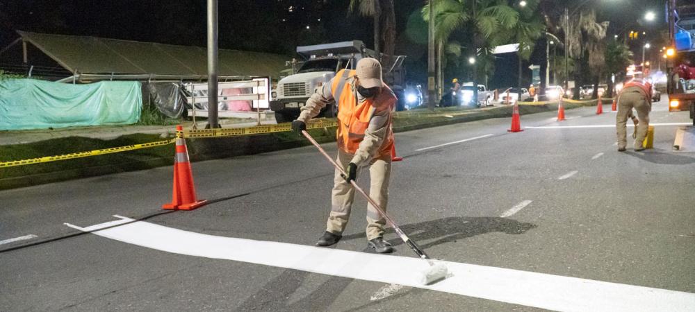 Alcaldía de Medellín adelanta obras para mitigar los impactos de movilidad en la Avenida Las Palmas
