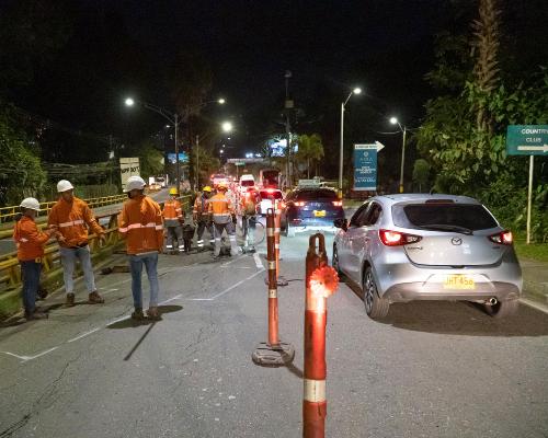 Alcaldía de Medellín adelanta obras para mitigar los impactos de movilidad en la Avenida Las Palmas
