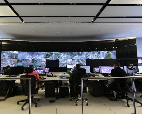 Sala de monitoreo SIESM (Sistema de emergencia de seguridad Medellín)