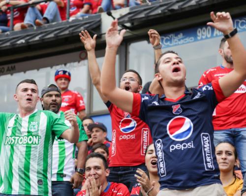 Hinchas de Atlético Nacional y Deportivo Independiente Medellín