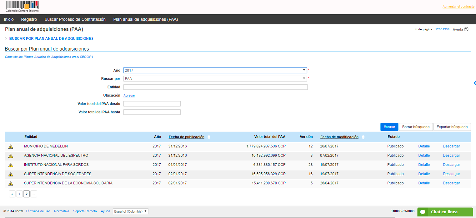 Plan Anual de Adquisiciones